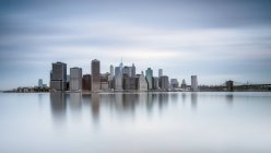 Veduta panoramica dello skyline di Manhattan del distretto finanziario, New York, USA — Foto stock