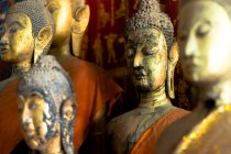 Golden Buddha statues in Laos — Stock Photo