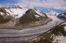 Vista aérea del glaciar eggishorn, Suiza - foto de stock