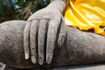 Thaïlande, Vue rapprochée de la main statue de Bouddha — Photo de stock