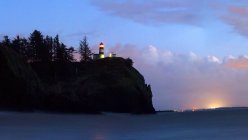 Scenic view of Cape Disappointment Lighthouse, Long Beach, Washington, America, USA — Stock Photo