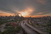 Malerischer Blick auf die Skyline von Kuala Lumpur, Malaysia — Stockfoto