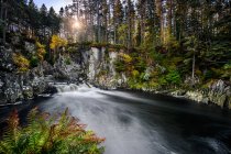 Величний водоспад в ліс, Pattack Falls, Шотландія, Великобританія — стокове фото