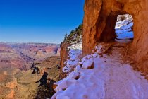 Grand Canyon Blick vom Südrand hell Angel Trail, arizona, USA — Stockfoto