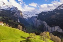 Scenic View of Lauterbrunnen Valley, Switzerland — Stock Photo