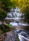 Majestic purakaunui falls in autumn, Otago, New Zealand — Stock Photo