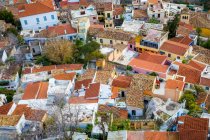Vista panorámica de tejados de casas, Atenas, Grecia - foto de stock