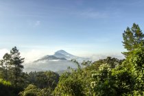 Індонезії Балі, мальовничим видом Mt Агунг та Mt Батура — стокове фото