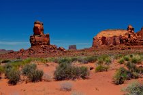 Vista panorámica de formaciones rocosas, Mystery Valley, Arizona, América, EE.UU. - foto de stock