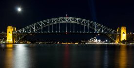 Sydney Harbor bridge di notte, Sydney, Nuovo Galles del Sud, Australia — Foto stock