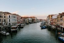Italy, Venice, Early morning view from Rialto Bridge — Stock Photo