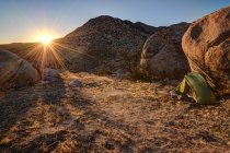 Кемпинг в пустыне Анза-Боррего, Калифорния, Америка, США — стоковое фото