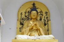 Мальовничим видом статуя Будди, Шанті ступа, Лех, Ладакх, Індія — стокове фото