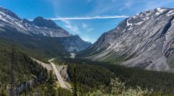 Malerischer Blick vom Aussichtspunkt auf große Kurve, Banff Nationalpark, kanadische Rockies, Alberta, Kanada — Stockfoto
