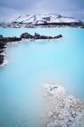 Hermosas aguas geotermales en Blue Lagoon, Grindavik, Islandia - foto de stock