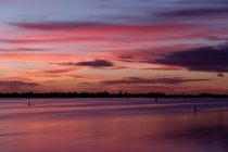 Vista panoramica sul bellissimo tramonto, Petkum, Bassa Sassonia, Germania — Foto stock