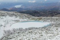 Lac gelé, Parc national du Daisetsuzan, Hokkaido, Japon — Photo de stock