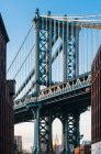 Manhattan bridge en Nueva York, Estados Unidos, EE.UU. - foto de stock