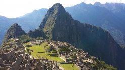 Vue aérienne des ruines de Macchu Picchu, Cusco, Pérou — Photo de stock