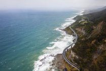 Vista panorâmica da ponte do precipício do mar, Wollongong, Nova Gales do Sul, Austrália — Fotografia de Stock