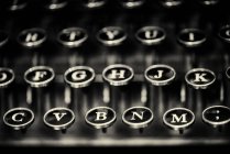 Closeup view of detail in old typewriter — Stock Photo