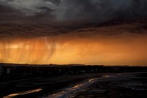 Vista panoramica del fulmine su Kirra, Australia — Foto stock