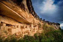Estados Unidos, Colorado, Montezuma, vista panorámica del Palacio y del Parque Nacional Mesa Verde - foto de stock