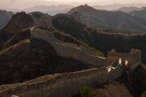 Vue panoramique de la Grande Muraille de Chine, Jinshanling, Chine — Photo de stock