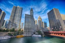 Scenic view of skyscrapers, Chicago City, Illinois, USA — Stock Photo