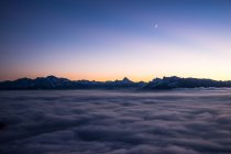 Vue panoramique sur les nuages, Gaisberg, Salzbourg, Autriche — Photo de stock