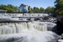 Almonte Great Falls with building in background, Ottawa, Ontario, Canada — Stock Photo