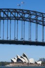 Scenic view of Sydney Opera House and Harbor Bridge, Sydney, Australia — Stock Photo