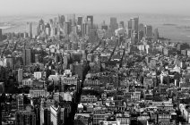 Vista aérea de la ciudad de Nueva York, Estados Unidos, imagen en blanco y negro del estado de Nueva York - foto de stock