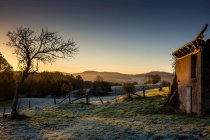 Vue panoramique du paysage à l'aube, Vosges, France — Photo de stock