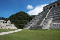 Fassade des Tempels der Inschriften, Palenque, Chiapas, Mexiko — Stockfoto