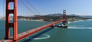 Vista panorámica del puente Golden Gate, Estados Unidos, California, San Francisco - foto de stock