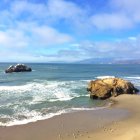 США, Калифорния, Сан-Франциско, Сценический пейзаж с пляжем — стоковое фото