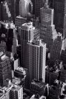 Aerial view of skyscrapers in New York City, USA, New York State, black and white image — Stock Photo