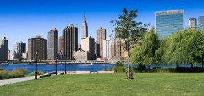 Vista panorâmica de Manhattan skyline, Nova York, América, EUA — Fotografia de Stock