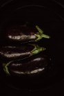 Tres coles moradas frescas en un tazón - foto de stock