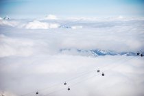 Vista aérea de telesillas, Kitzsteinhorn, salzburgo, Austria - foto de stock