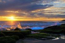 Vista panoramica di Burns Beach al tramonto, Perth, Australia Occidentale, Australia — Foto stock