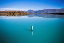 Vue panoramique du lac Ruataniwha, bassin du Mackenzie, île du Sud, Nouvelle-Zélande — Photo de stock