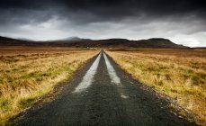 Scenic view of empty straight road, Iceland — Stock Photo