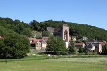 Vista panorâmica de Saint-Amand-de-Coly, Dordogne, França — Fotografia de Stock