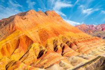 Vista panoramica della formazione rocciosa variopinta, Zhangye, Gansu, Cina — Foto stock