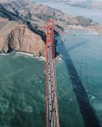 Вид с воздуха на мост Золотые Ворота, Сан-Франциско, Калифорния, США — стоковое фото
