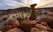 Vista panorâmica dos Toadstools, Utah, América, EUA — Fotografia de Stock
