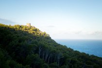 Scenic view of Ancient Watch Tower in mountains, Mallorca, Spain — Stock Photo