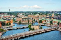 Vue panoramique sur l'horizon de la ville, Stockholm, Suède — Photo de stock